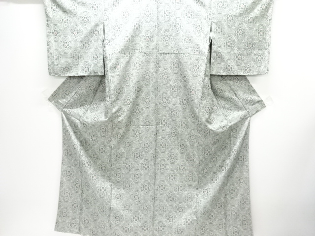 JAPANESE KIMONO / TSUMUGI / WOVEN FLOWER